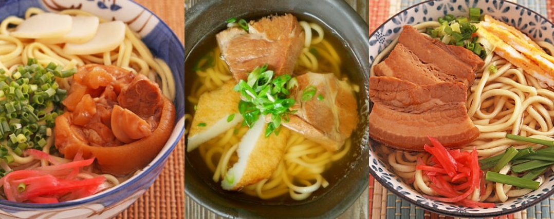 てびちそば・ソーキそば・三枚肉そば